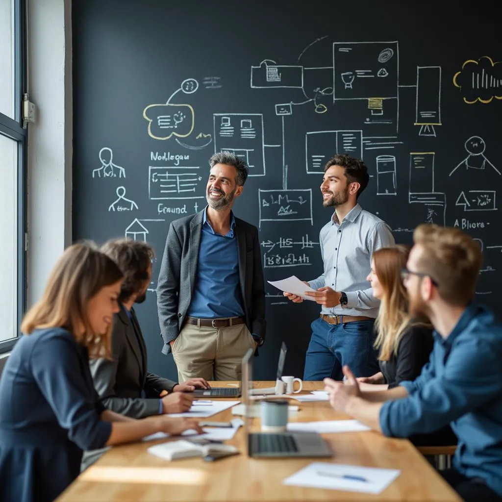 Team DigitPro Italia in una sessione di brainstorming